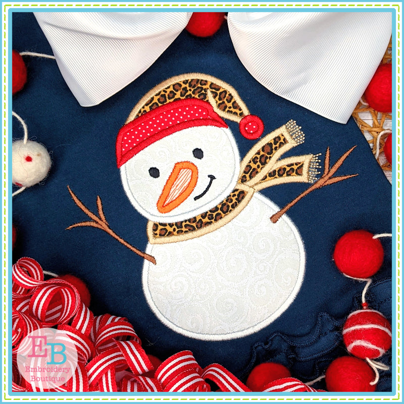 Snowman Satin Stitch Applique 