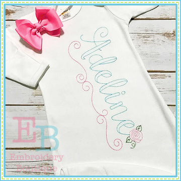 Ballerina Vintage Embroidery Font