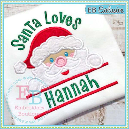 Santa Loves Applique, Applique