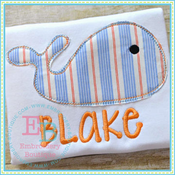 Scribbles Whale Applique