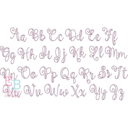 Ballerina Vintage Embroidery Font | Embroidery Boutique