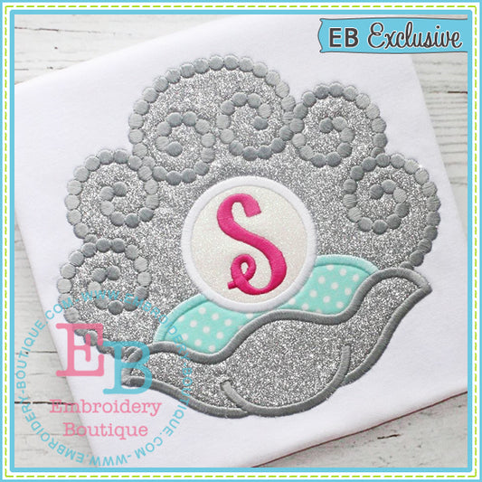 Swirly Shell Applique, Applique