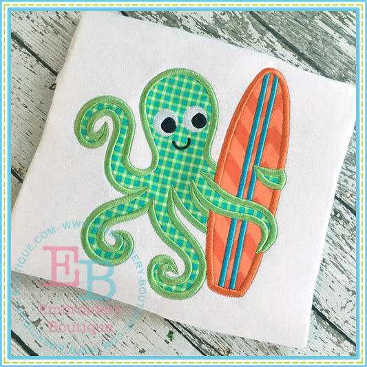 Surf Octopus Applique, Applique