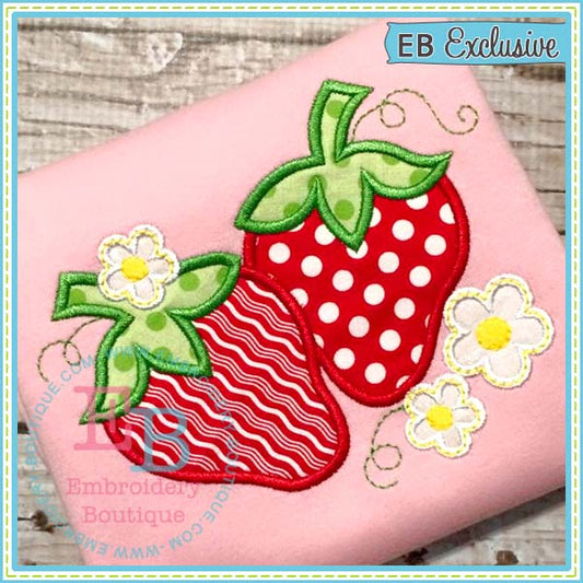 Strawberries Applique, Applique