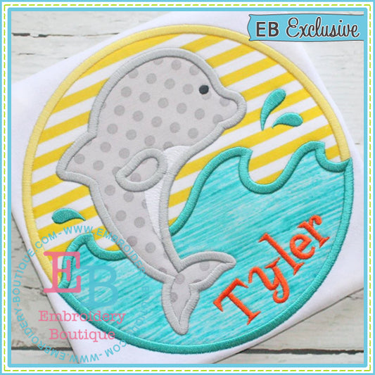 Dolphin Circle Applique, Applique