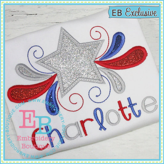 Star Swirls Applique, Applique