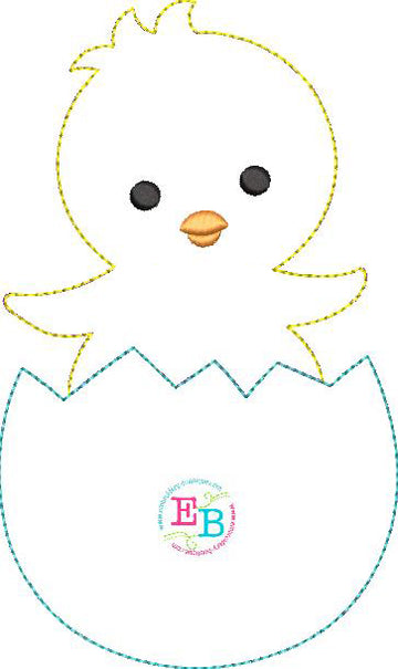 Chick Egg Bean Stitch Applique